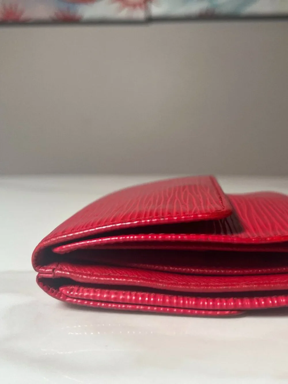 Louis Vuitton Red Epi Elise Trifold Wallet - Picture 11 of 14